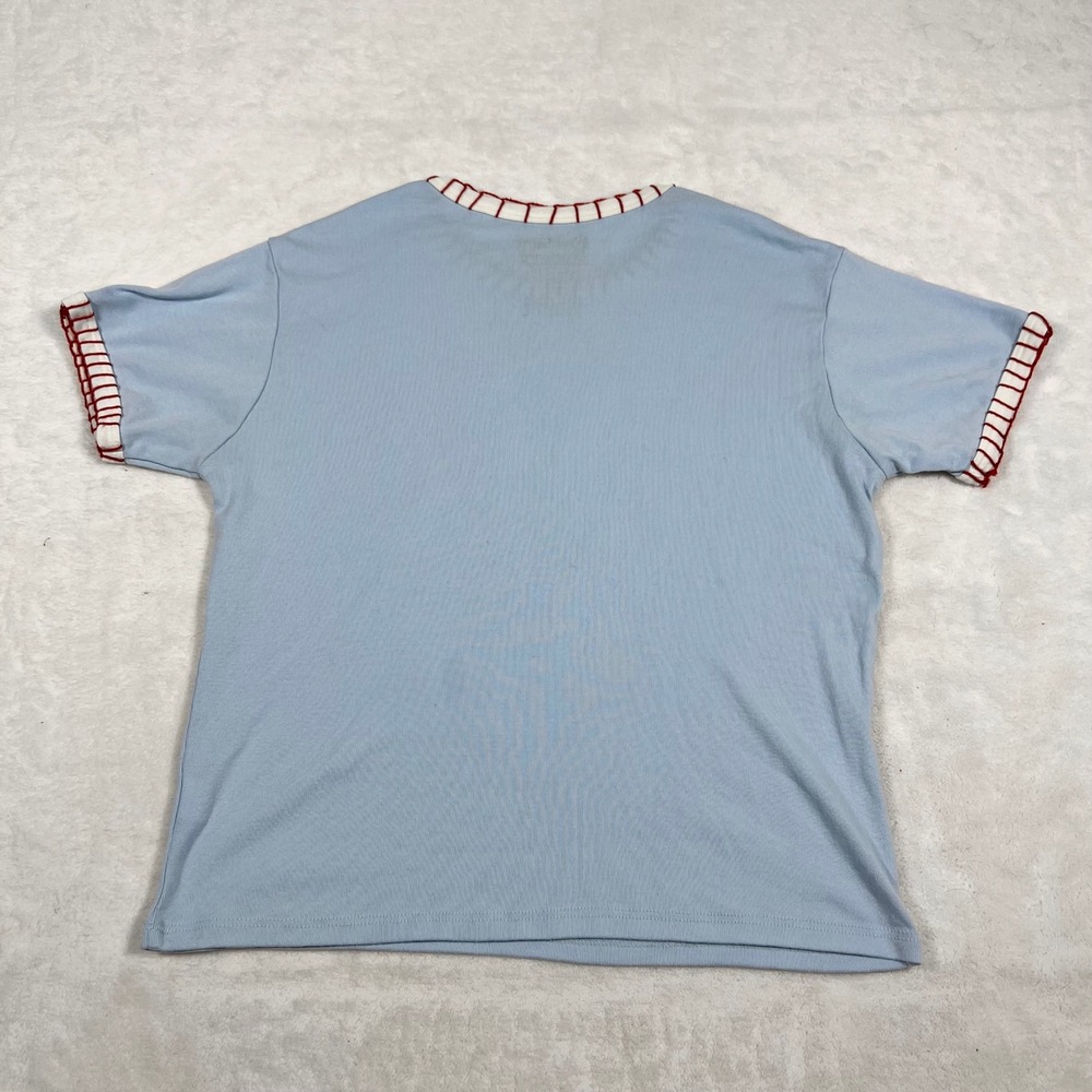 Strawberry Shortcake Graphic Tee Ringer Collar Retro Cartoon XL - Picture 4 of 6